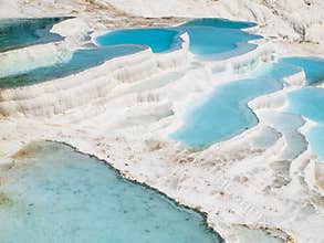 Pamukkale blue water pools