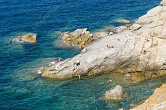 Bathing cliff Calvi