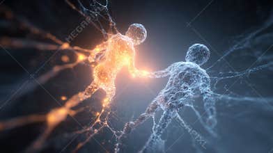 abstract microchimerism concept with scientific background