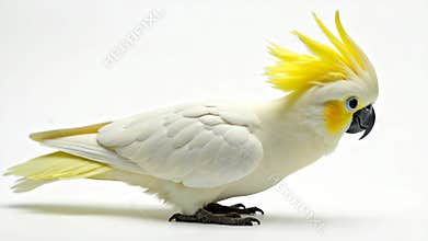 Bright Sulphur-crested Cockatoo in Profile