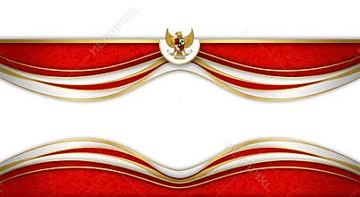 Elegant Indonesian national emblem and flag design