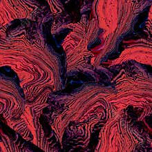 Experimental art bright red fluid seamless abstraction.