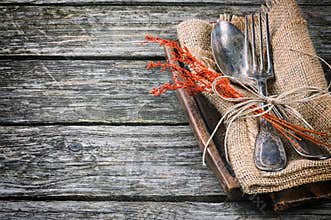 Rustic table setting