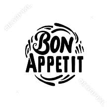 Bon appetit slogan t shirt vector illustration art