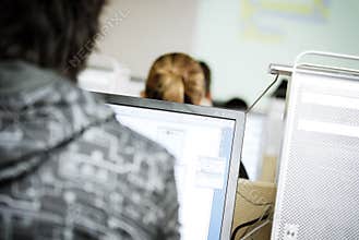 Computer class in progress
