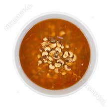 Blackeye Peas Soup In Bowl Top View