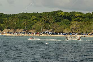 The Rosario Islands are an archipelago comprising 27 islands located about two hours by boat from Cartagena de Indias, Colombia.