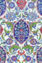 Floral ornament on tiles