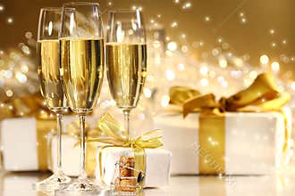 Glasses of champagne