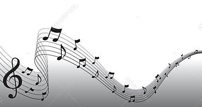 Black Sheet Music Page Border