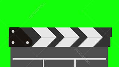 Cinema clapperboard. Filmmaking and video production device