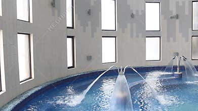 Spa hydrotherapy - waterfall jet and jacuzzi