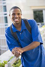 Male student outside