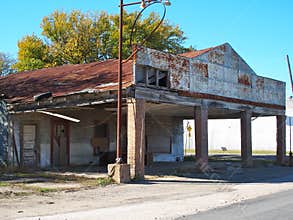 Vacant and Abandoned Gas Service Station