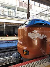Closeup of a Japanese limited express