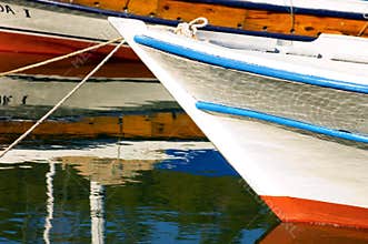 Small boat in harbor