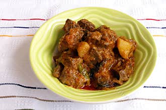 Indian lamb curry, spicy ethnic food
