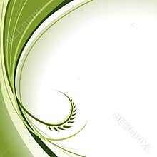 Abstract Green Curl