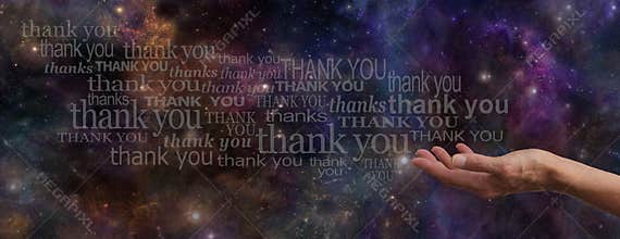 Thanking the Universe Website Banner