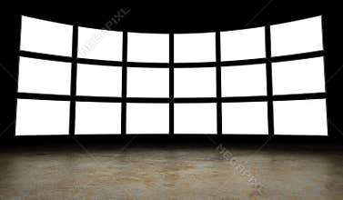 Empty tv screens