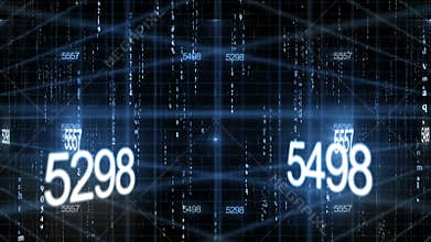 Number data technology background