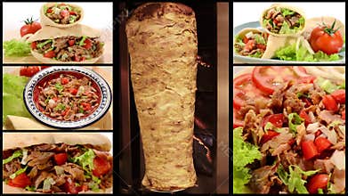 Doner kebab collage