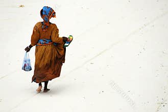 Swahili lady on Zanzibar Island