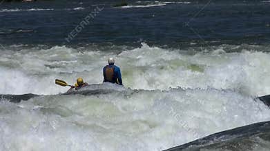 Rafting in rough waters the White Nile