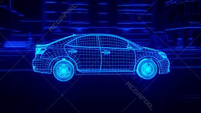 Inside the car - wire overview transmission, engine, suspension, wheels