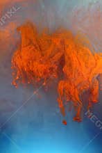 Orange and blue abstract