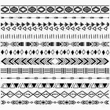 Digital Aztec Borders Elements