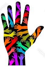 Diversity Rainbow Hand/eps