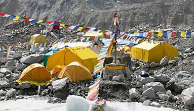 View from Mount Everest base camp