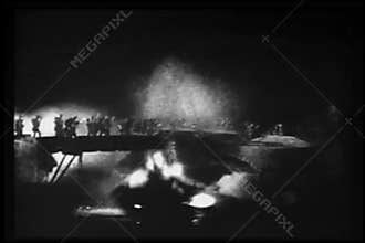 Historical reenactment World War I battle montage