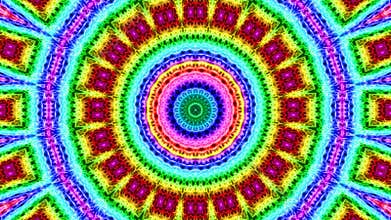 4K Colorful looping kaleidoscope sequence