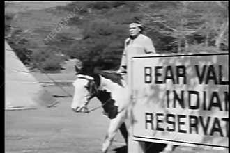 Panning shot of life on an Indian reservation