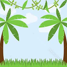 Jungle or Zoo Themed Animal Background