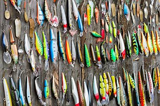 Used fishing lures