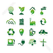 Green environment ECO icon