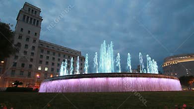 Fountain in Placa Catalunya, Barcelona
