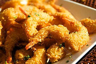Delicious fresh fried shrimp