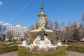 The Corning Memorial Fountain in Bushnell Park, Hartford CT.