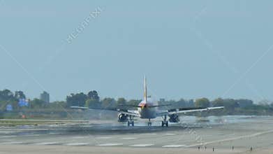 Iberia Airlines Jet Plane Approaching Landing