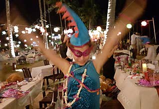 Girl at New Years Eve party