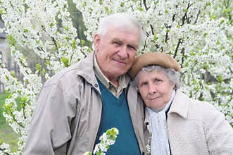 Happy old couple