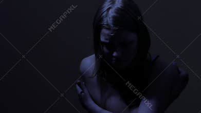 Sad teen girl. 4K UHD