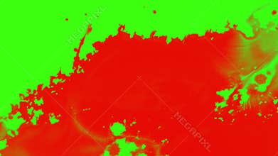 Ink Splatter Over Green Background with Alpha