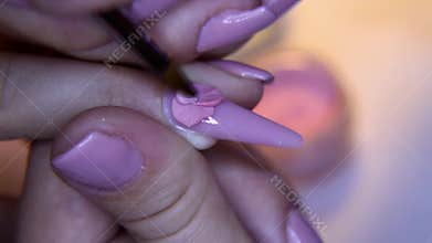 Studio beauty, nails manicure, close up shot