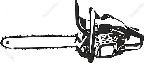 Chainsaw illustration isolated