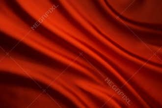 Silk Fabric Wave Background, Abstract Red Satin Cloth Texture